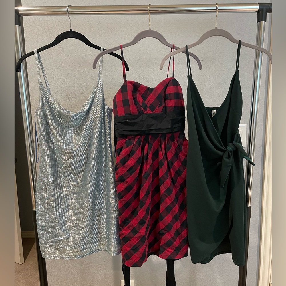 Lot of 3 mini holiday dresses